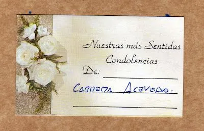 CONDOLENCIAS