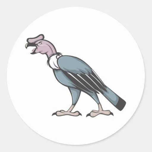 Cóndor andino enojado pegatina redonda | Zazzle