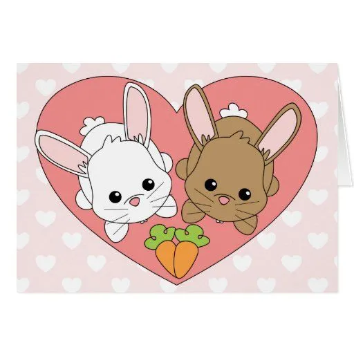Conejitos del amor tarjeta de Zazzle.