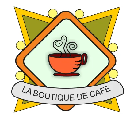 Conejo Pirata: La Boutique de Cafe, logo en Corel