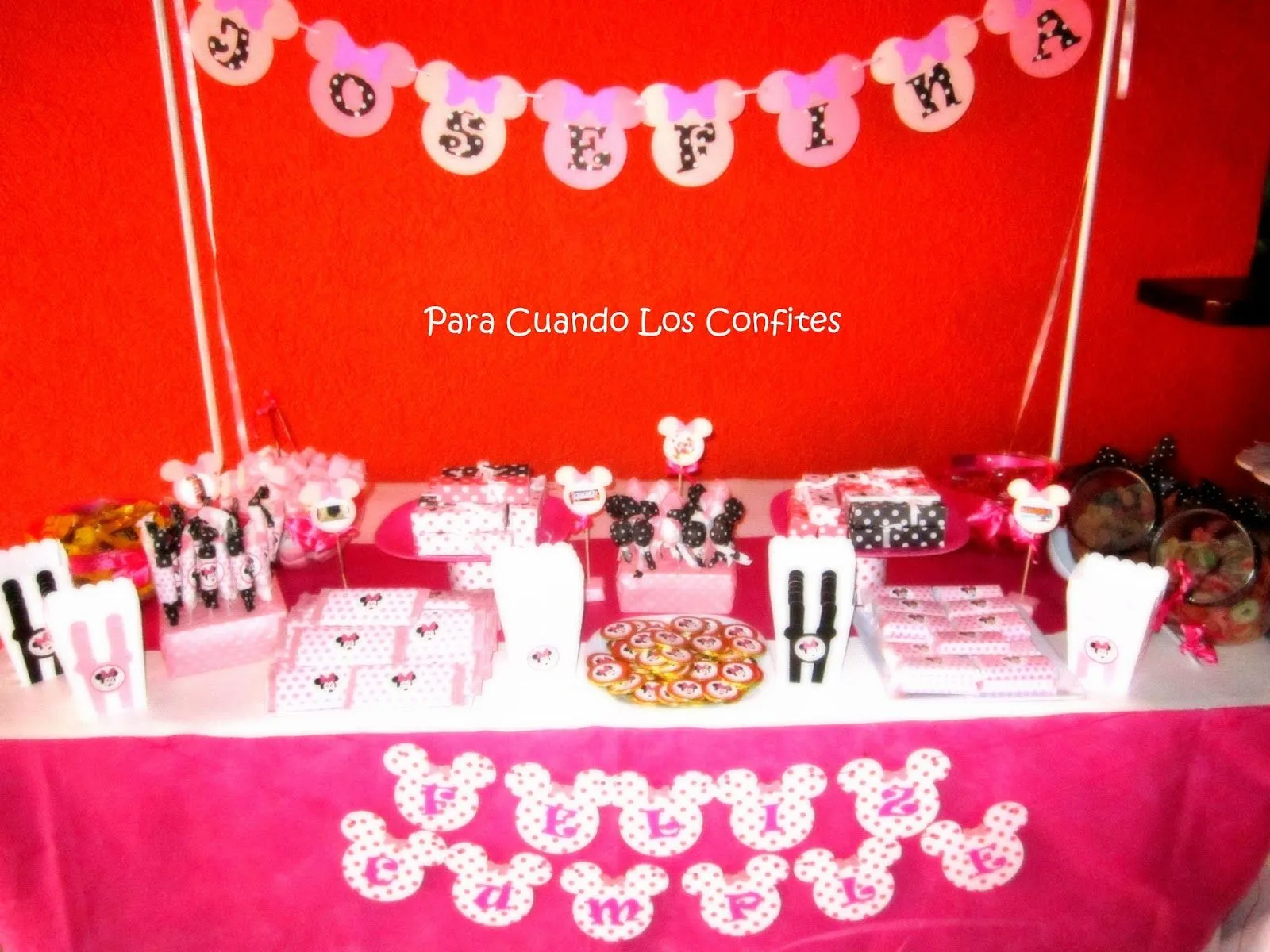 Para Cuando Los Confites : Candy Bar Minnie Mouse para 4 años