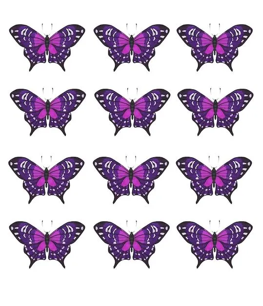 Conjunto de mariposas rosas tropicales para imprimir. | Vector Premium