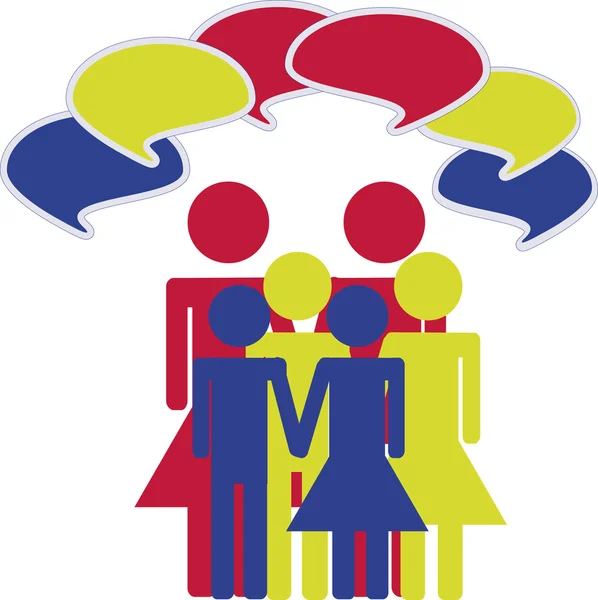 conjunto de personas dialogando — Vector stock © tetxu #23213826