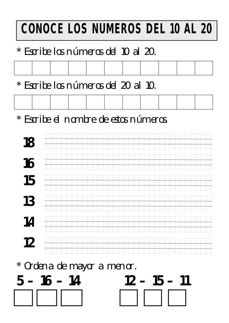 Conoce numeros del 0 al 30