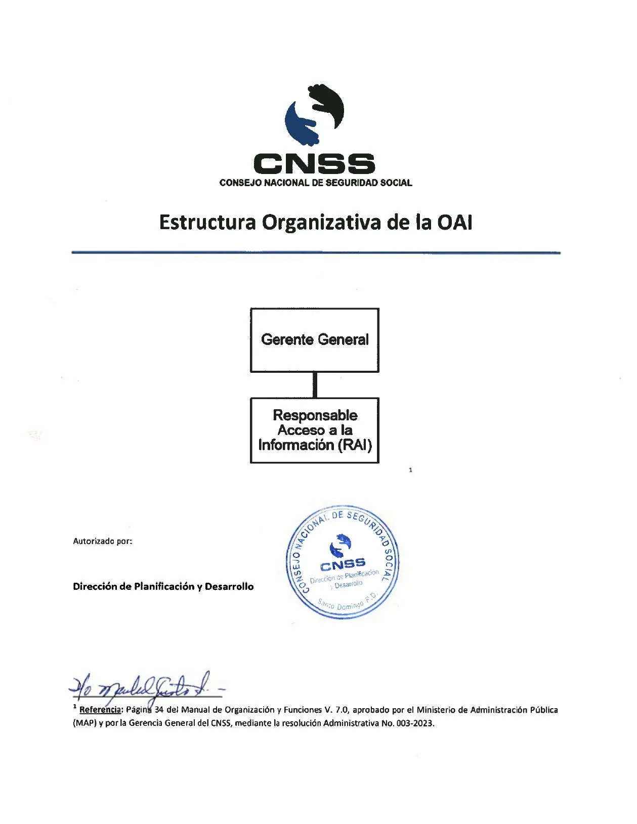 Consejo Nacional de Seguridad Social | CNSS - Estructura organizacional de  la Oficina de Libre Acceso a la Información Pública (OAI) - Estructura  organizacional de la Oficina de Libre Acceso a la