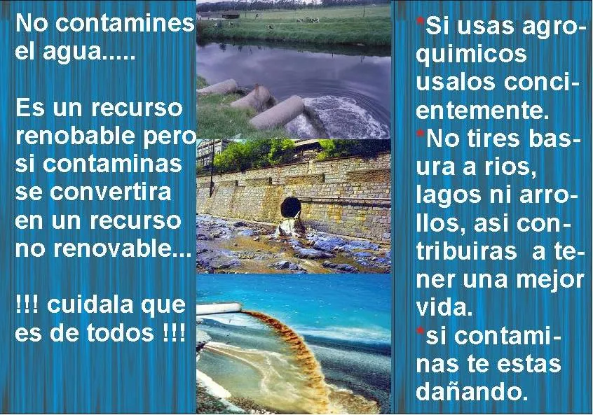 Contaminacion del agua: Folleto de la Contaminación del Agua