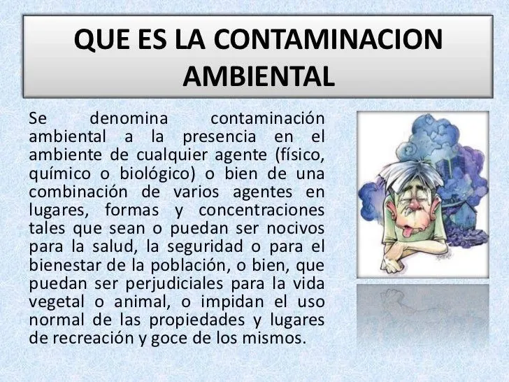 Que Es La Contaminacion Ambiental