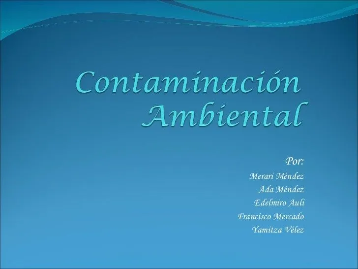 Contaminación Ambiental