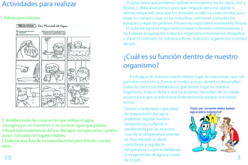 Contaminación Azul (Agua): FOLLETO DEL CUIDADO DEL AGUA