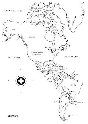 Mapa de america para colorear - Imagui