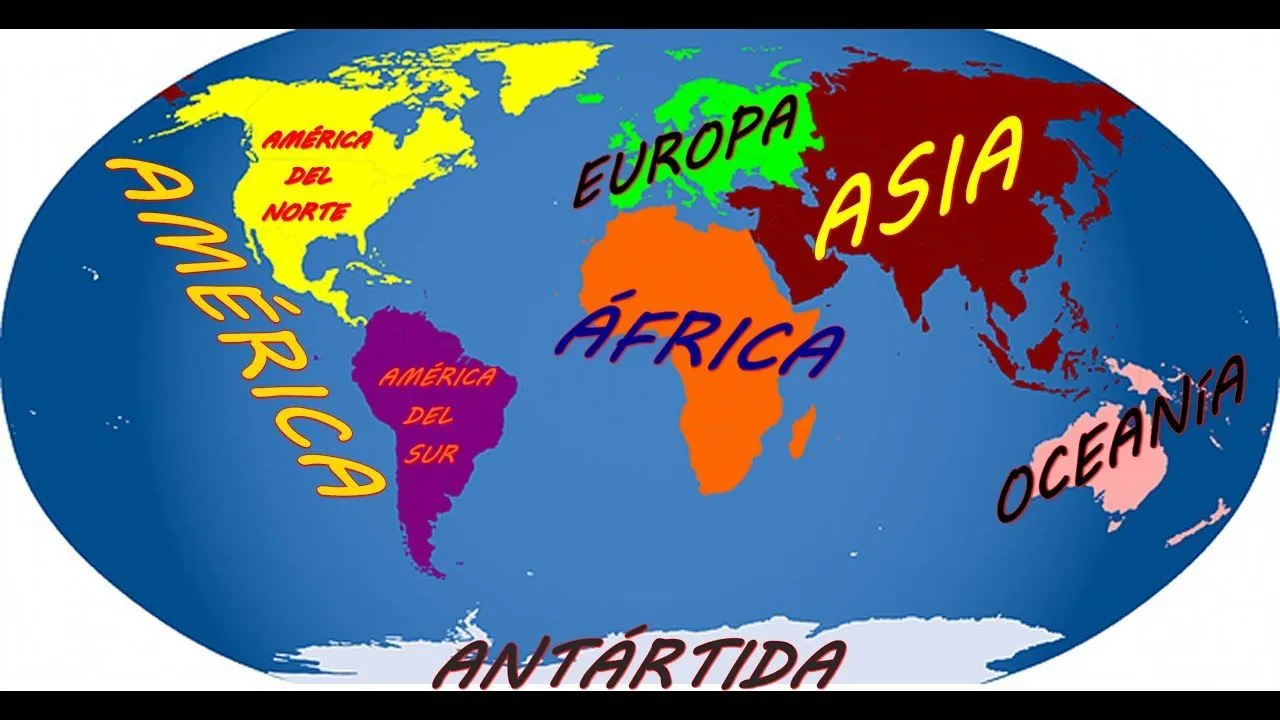 Los continentes y Oceanos.que es un continente y cuales son | Continentes y  océanos, Continentes, Continentes mapa