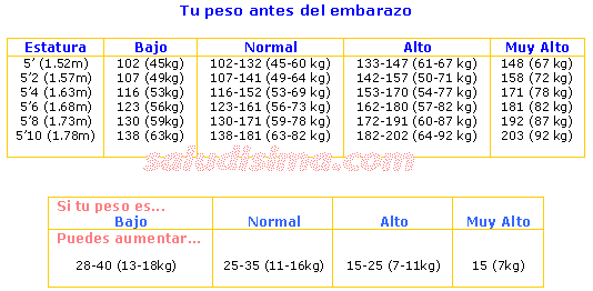 Controlar el peso durante el embarazo – Info.