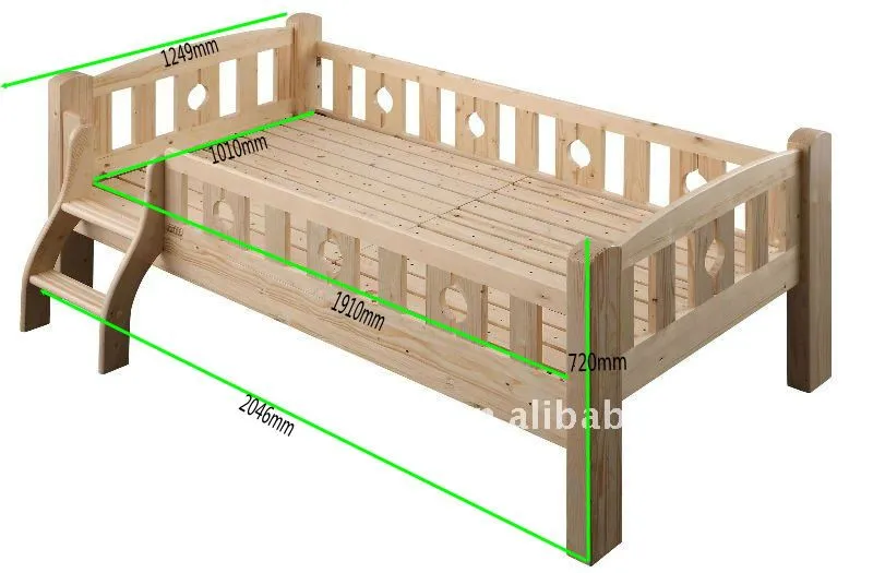 convertible de madera bebé cuna cama-Cama infantil-Identificación ...