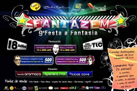 convite-festa-a-fantasia-fundo-colorido - Modelos de Convite