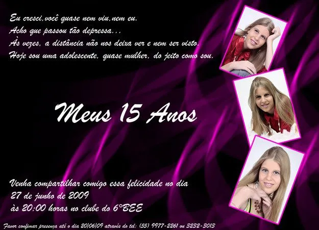 Convite 15 Anos | Atelier Amor & Arte ( Dani fest) | Elo7