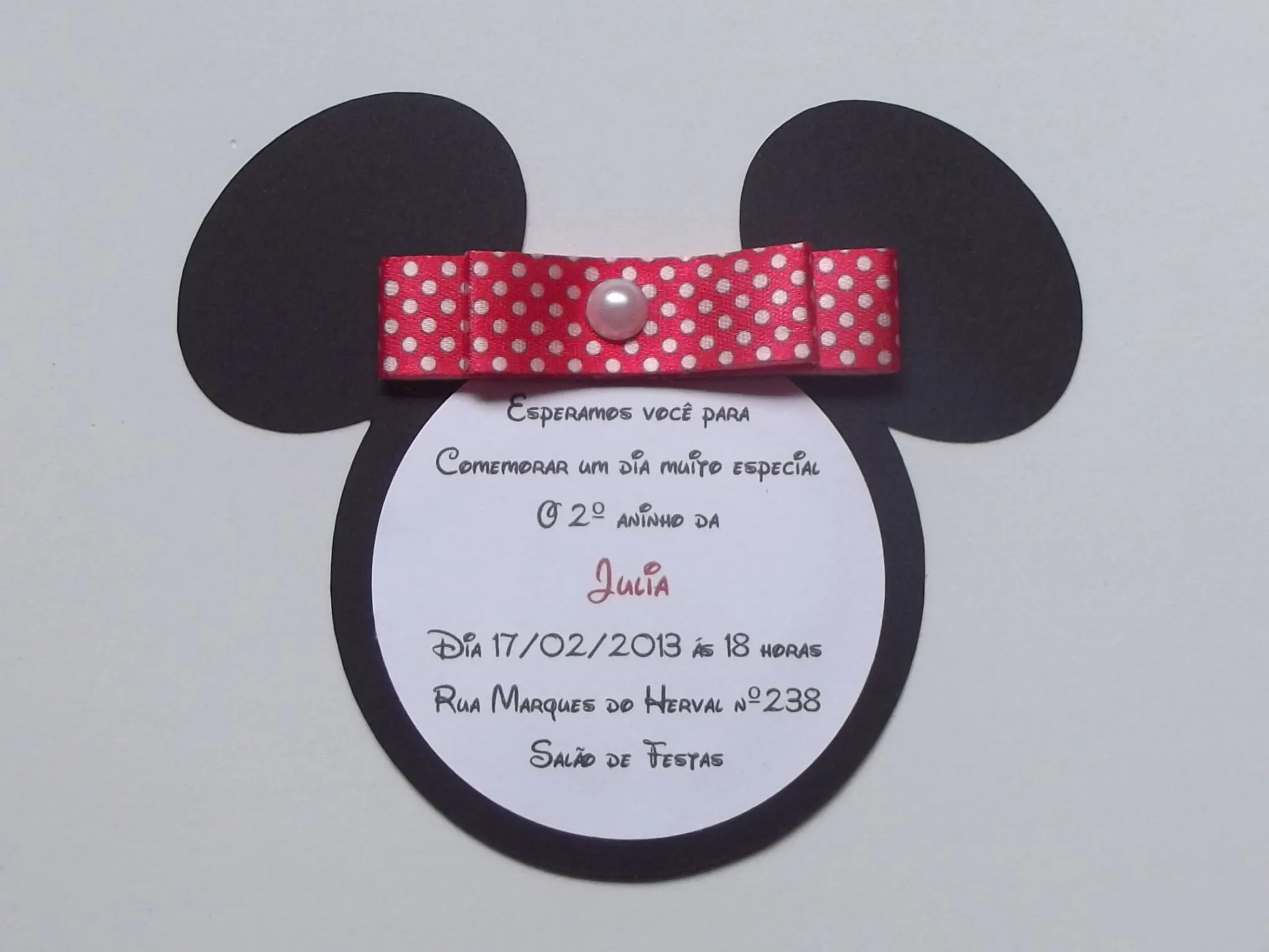 Convite Aniversário Minnie | DecorFest | Elo7