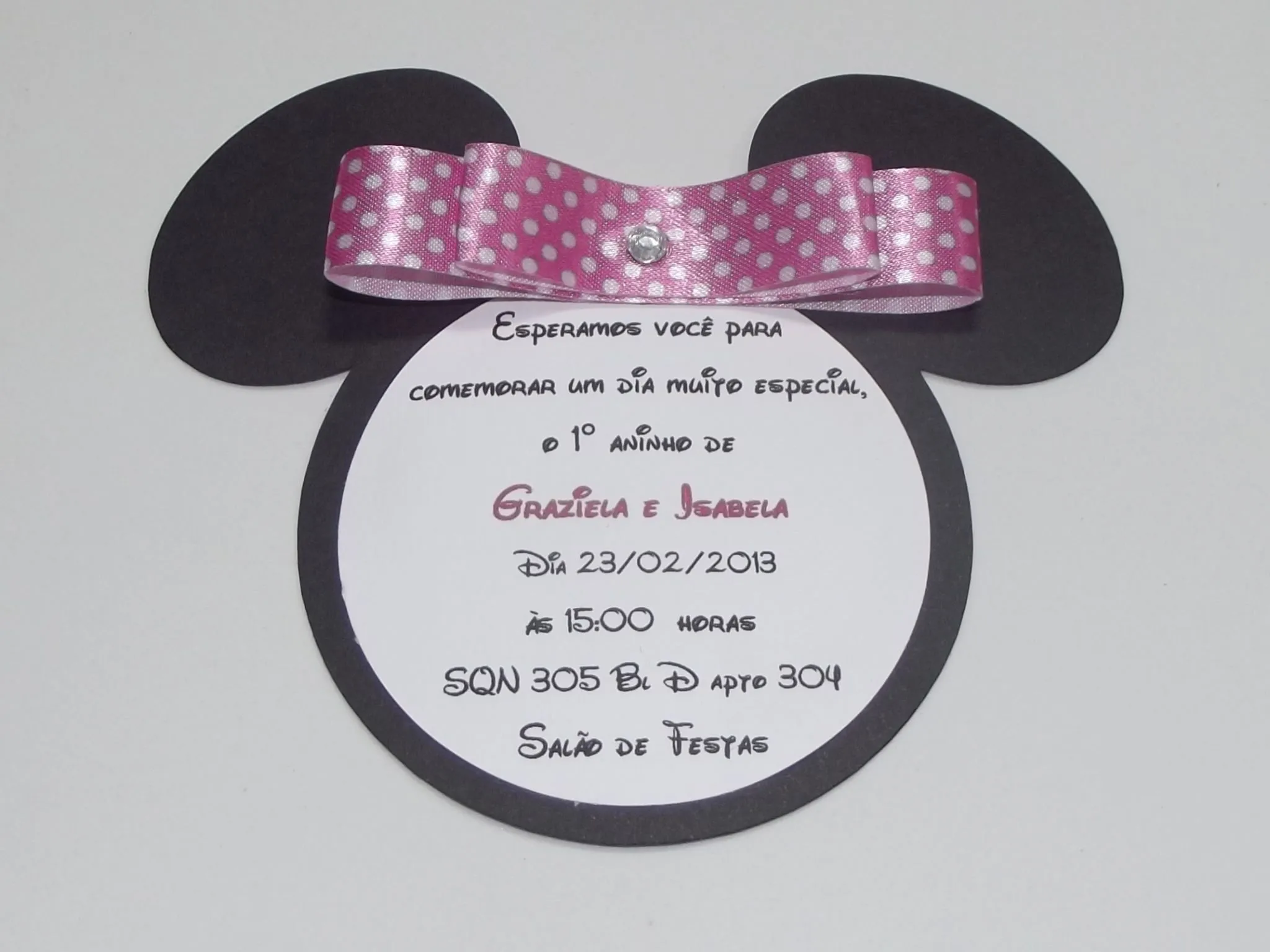 Convite De Aniversário - Minnie | Simples Detalhes | Elo7