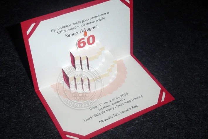 Convites de aniversario de 60 años - Imagui