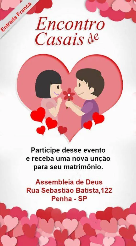 Convite para Encontro de Casais – Modelos de Convite