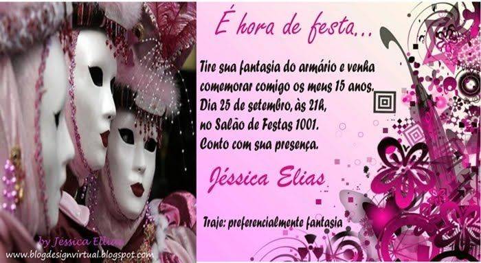 Modelo de convite para festa a fantasia - Imagui