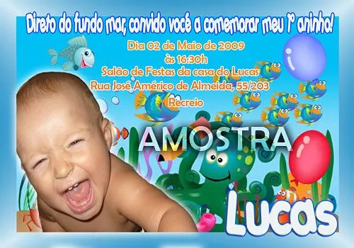 Convite Infantil Fundo do Mar | Flickr - Photo Sharing!