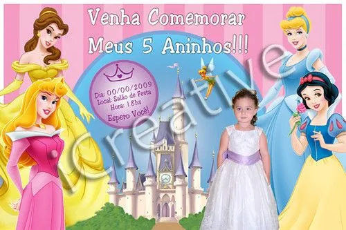 Convite Infantil - Princesas Disney | Flickr - Photo Sharing!