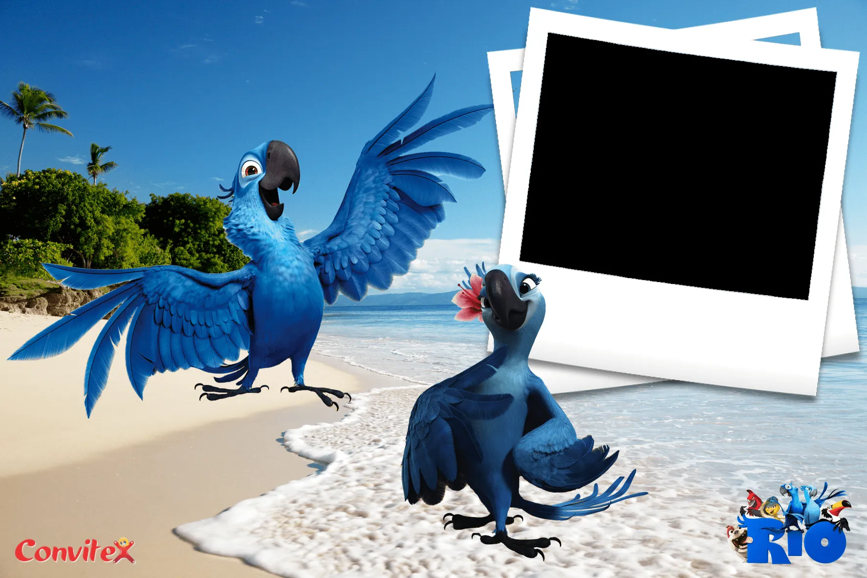 Convite ou Frame Blu e Jade « Convitex