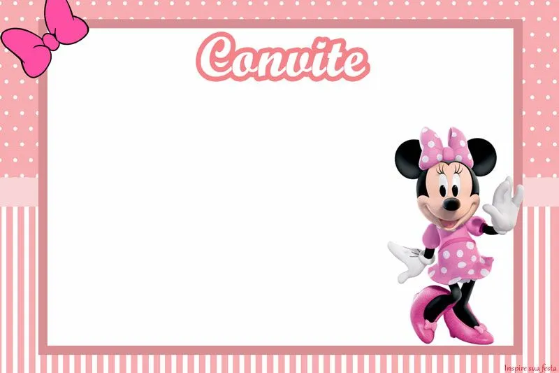 Inspire sua festa » Minnie Rosa – Artes personalizadas gratuitas