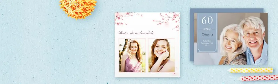 Convites de Aniversário personalizados por si - Crie a sua obra de ...