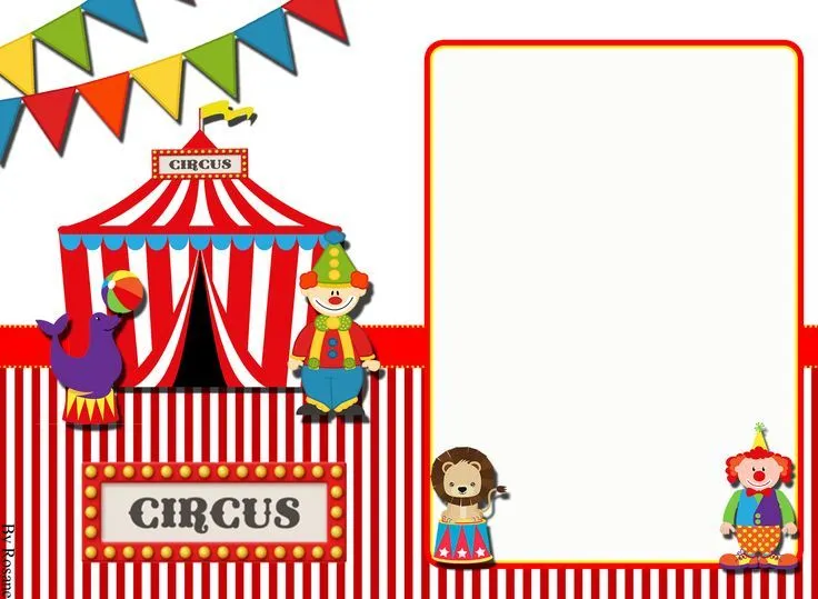 Convites Digitais Simples: Kit de Personalizados Tema "Circo" para ...