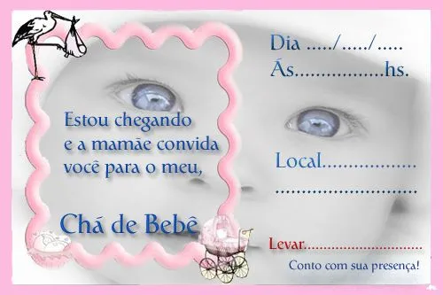 CONVITES FINOS: CONVITES PRA CHA DE BEBE