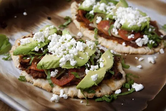 Muy Bueno Cookbook » Huaraches Topped with Chorizo Refried Beans ...