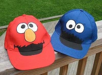 Cookie Monster and Elmo Hats | Crafts by Amanda