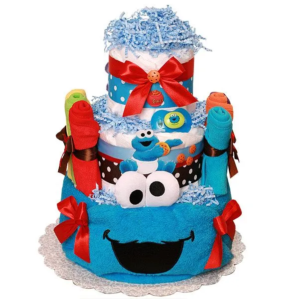 Cookie Monster Diaper Cake - $0.00 : Diaper Cakes Mall, Unique ...