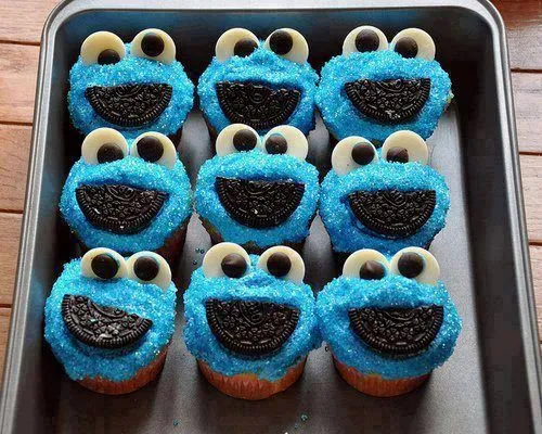 Cookie Monster Muffins - Receta de cocina