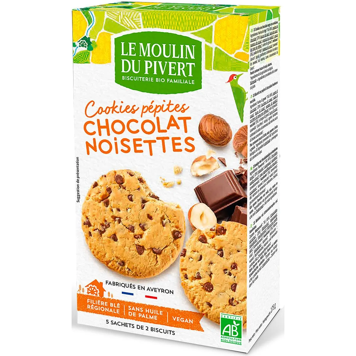 Cookies Pépites de Chocolat 175g Le Moulin du Pivert | Acheter sur ...