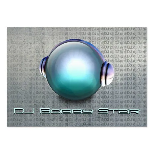 Cool dj 3D orb logo metalic business card from Zazzle.