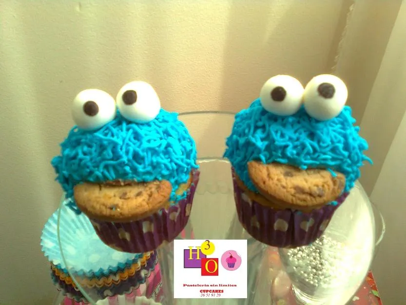 Coookie monster/mounstruo come-galletas cupcakes | h3o PASTELERIA ...