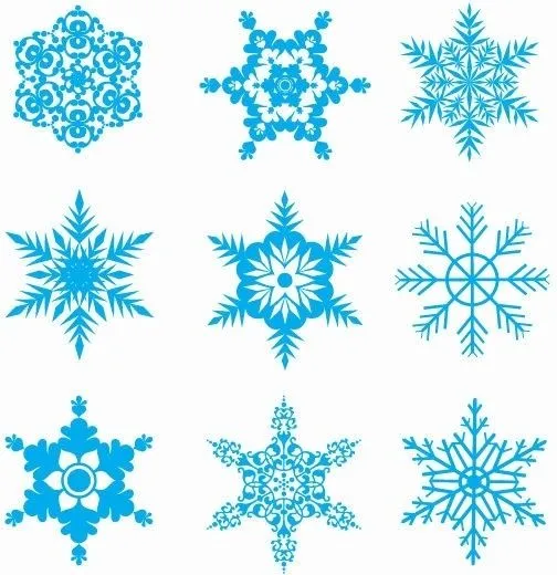 Los copos de nieve Libre Vector Set Vector misceláneos - vectores ...