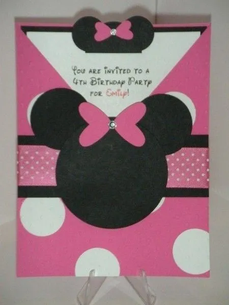 COQUETERIAS MANUALES: INVITACION DE CUMPLEAÑOS DE MINNIE MOUSE