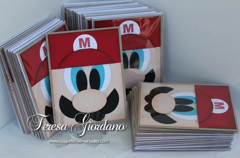 COQUETERIAS MANUALES: INVITACIONES DE MARIO BROSS