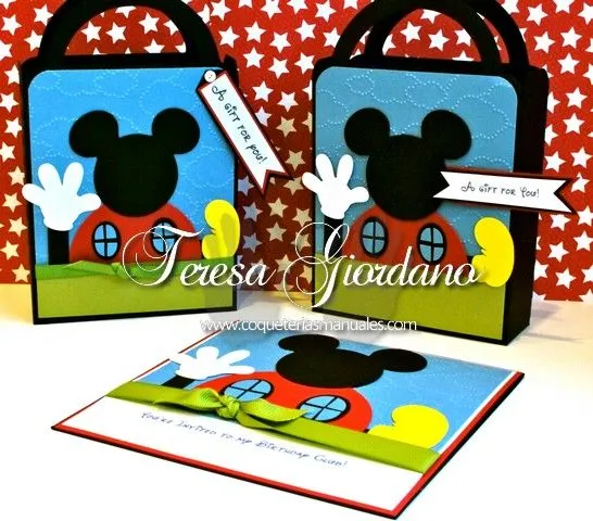 COQUETERIAS MANUALES: MICKEY CLUBHOUSE - INVITACION Y CAJA PARA DULCES