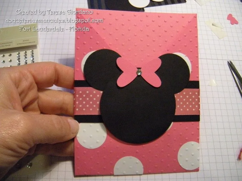 Coqueterias Manuales: TUTORIAL INVITACION DE MINNIE MOUSE