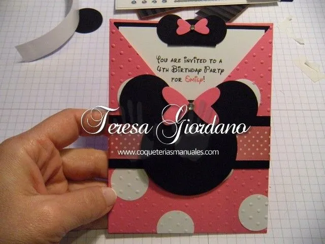 COQUETERIAS MANUALES: TUTORIAL INVITACION DE MINNIE MOUSE