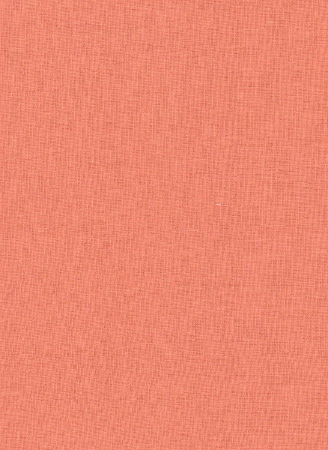 Coral Color Cotton Palencia Fabric. by FabricOdyssey on Etsy