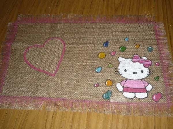 Coral Deco: Individuales Infantiles de Arpillera