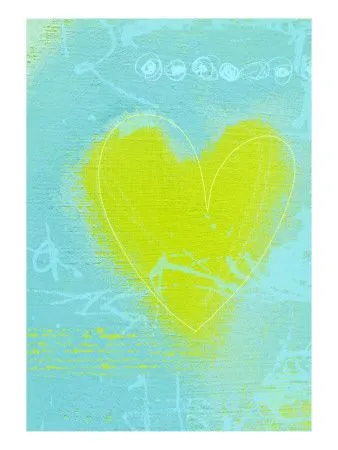 Corazón amarillo Vinilos decorativos en AllPosters.com.ar.