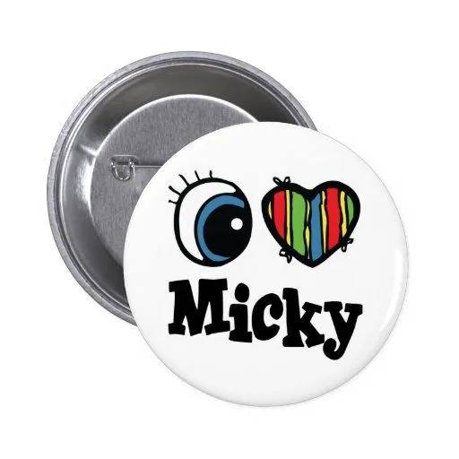 I corazón (amor) Micky Pins de Zazzle.