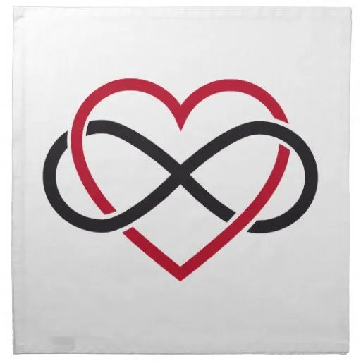 Corazón del infinito, amor interminable servilleta de papel | Zazzle