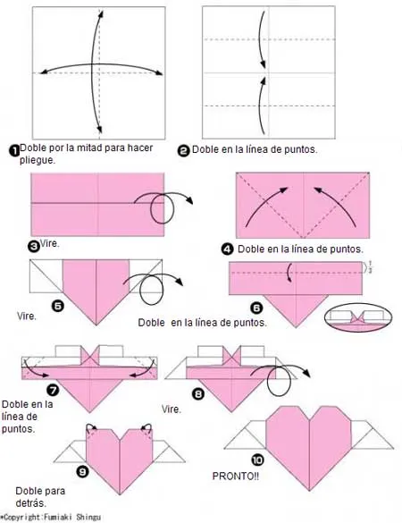 como hacer un corazon en origami Bienvenidos al mundo del ...